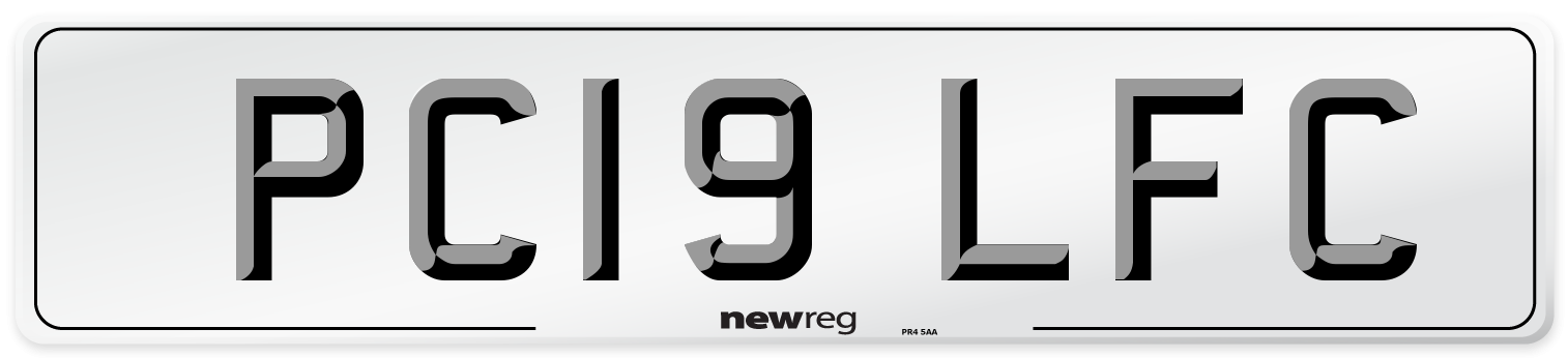 PC19 LFC Number Plate from New Reg